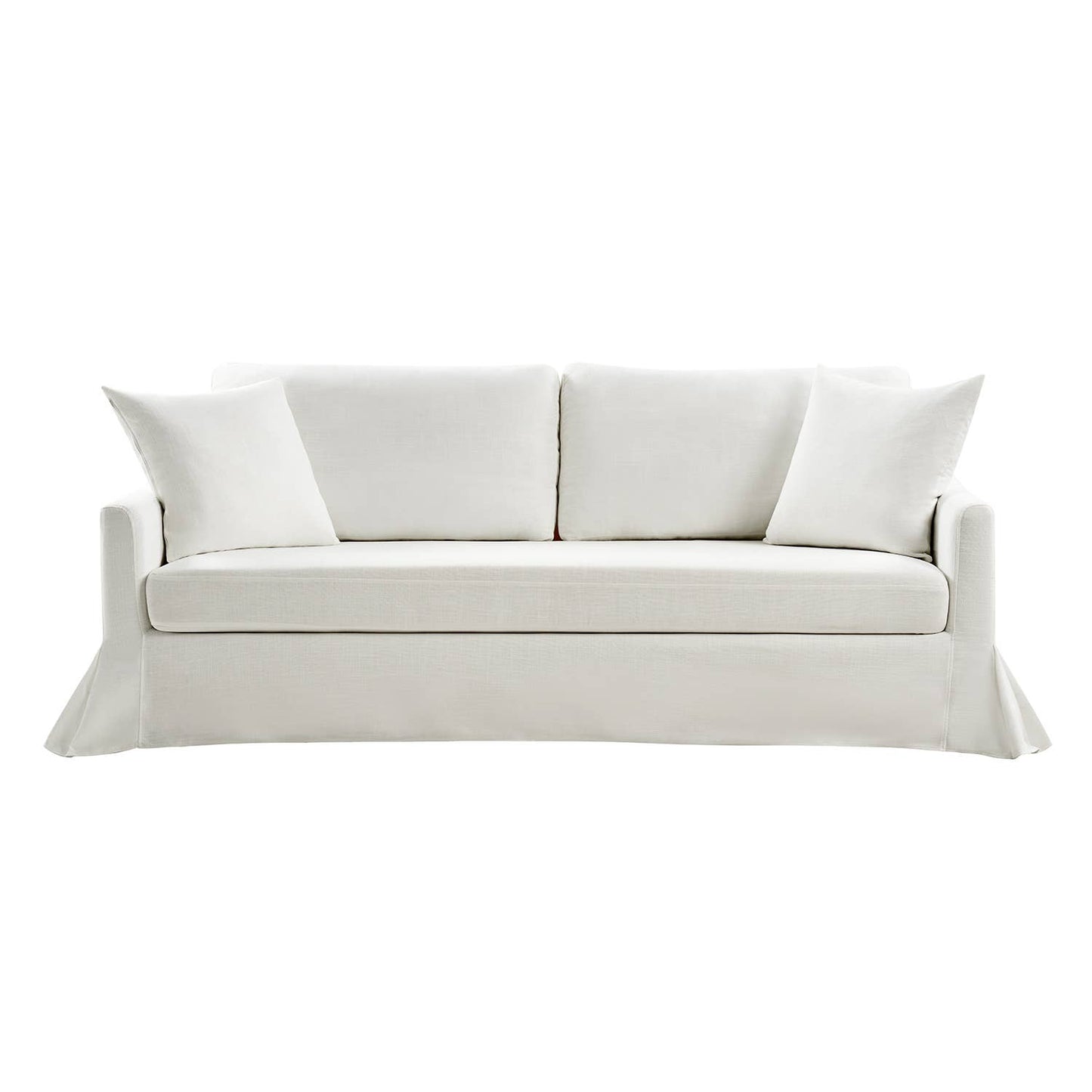 Patrice Slipcovered Sofa: White