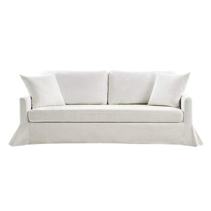 Patrice Slipcovered Sofa: White