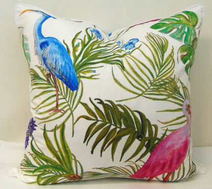Watercolor Bird Paradise Pillow
