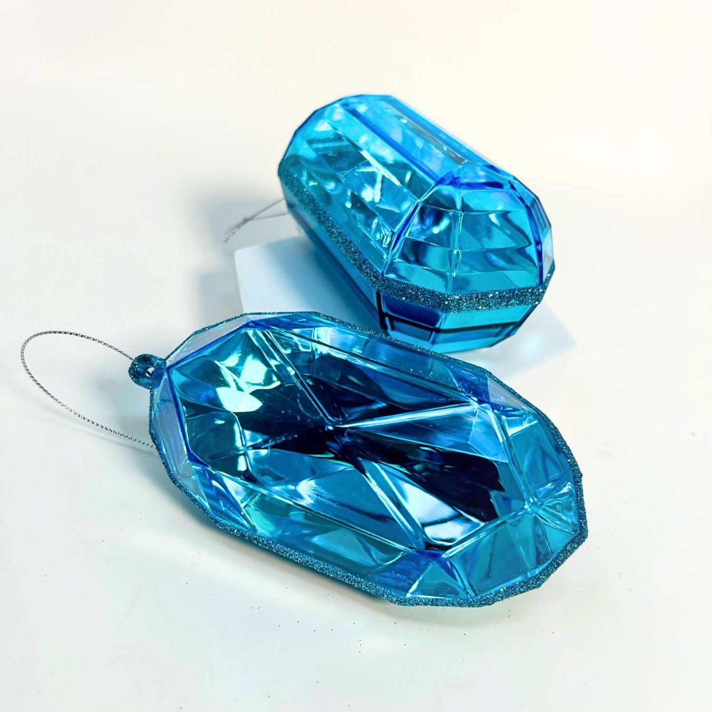Turquoise Gem Ornament 5"