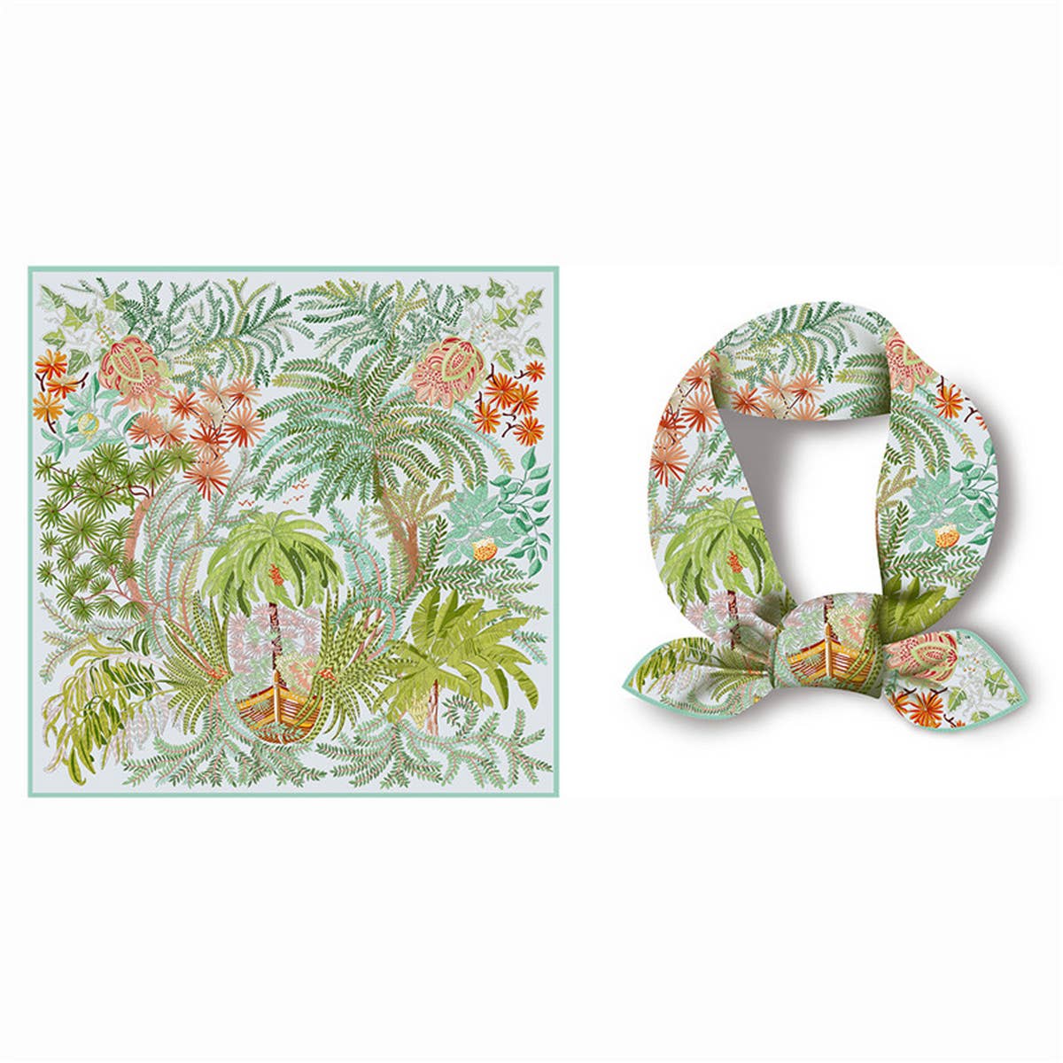 Green Silk Scarf
