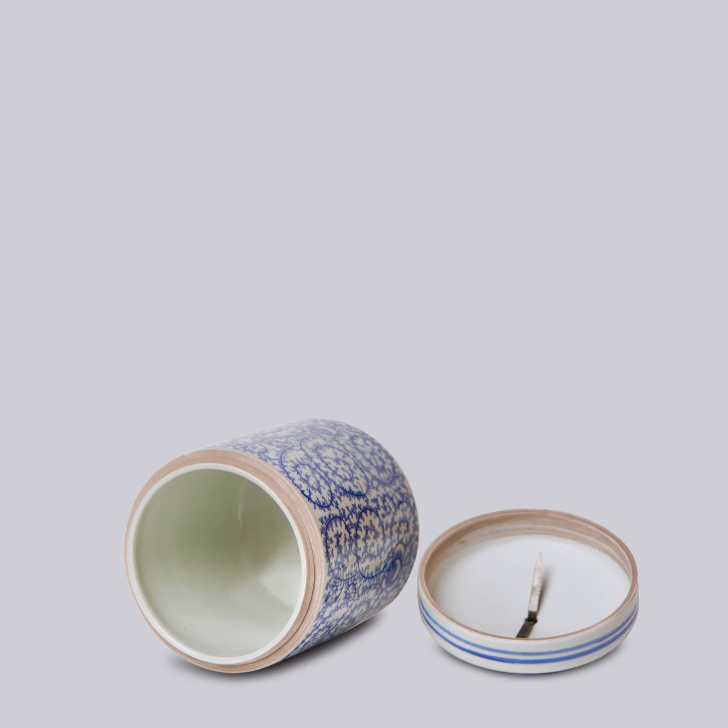 Blue & White Jar Candle