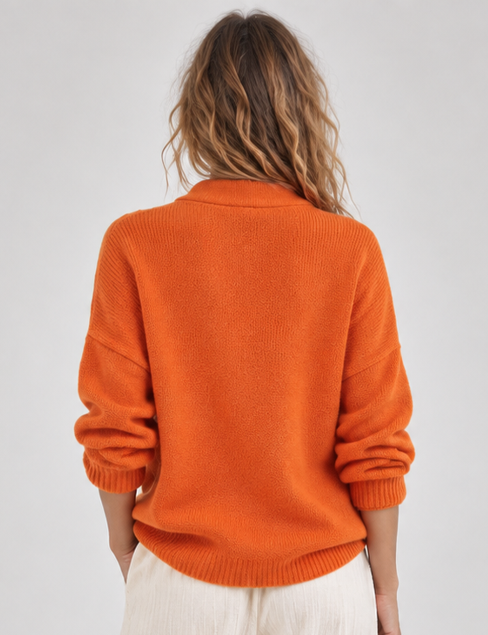 Pink V-Neck Sweater