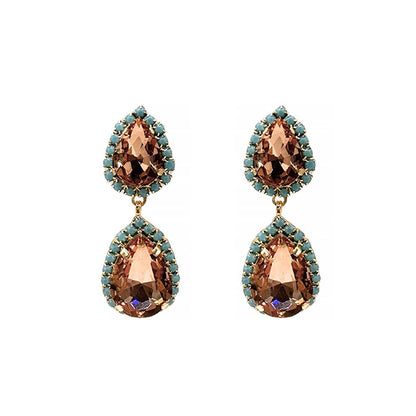 Louise Earrings: Hot Pink & Mint