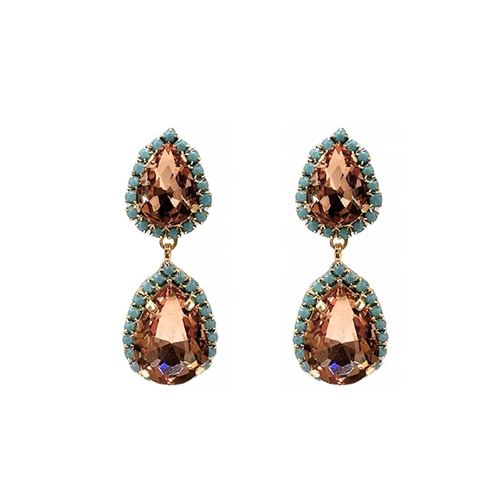 Louise Earrings: Turquoise & Blue