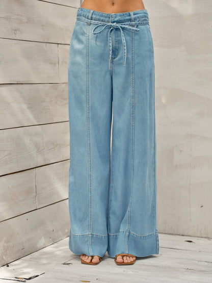 WIDE LEG DENIM PANTS