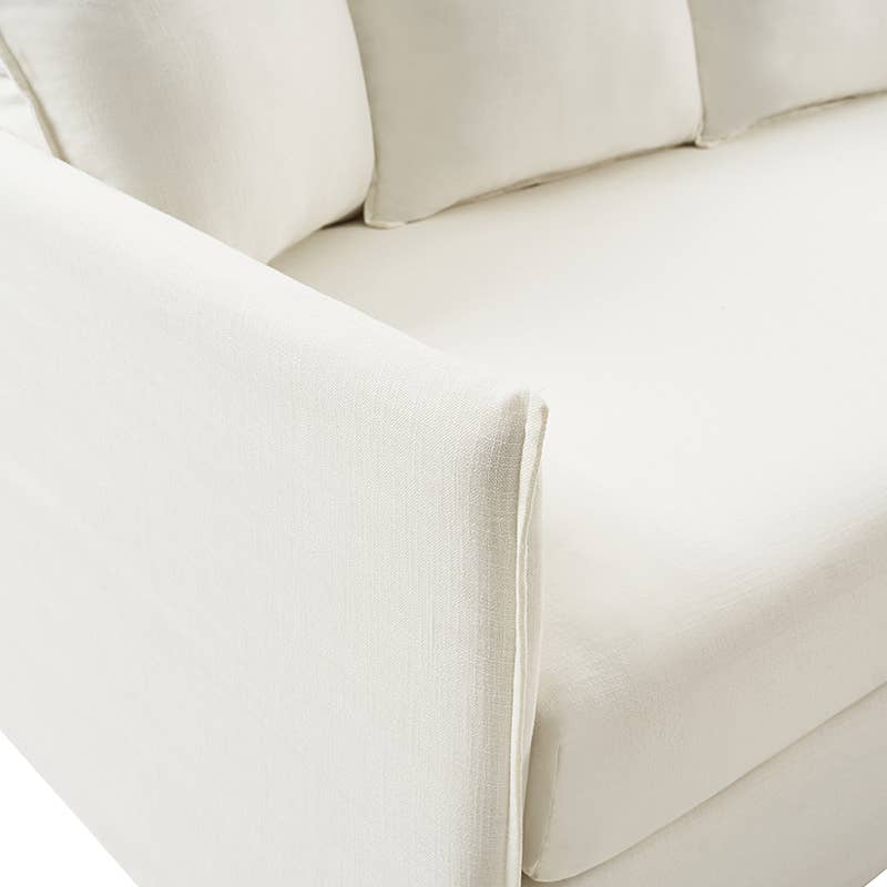Slipcovered Sofa: White