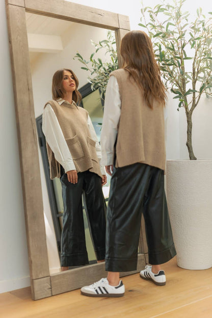 Vegan Leather Black Pants