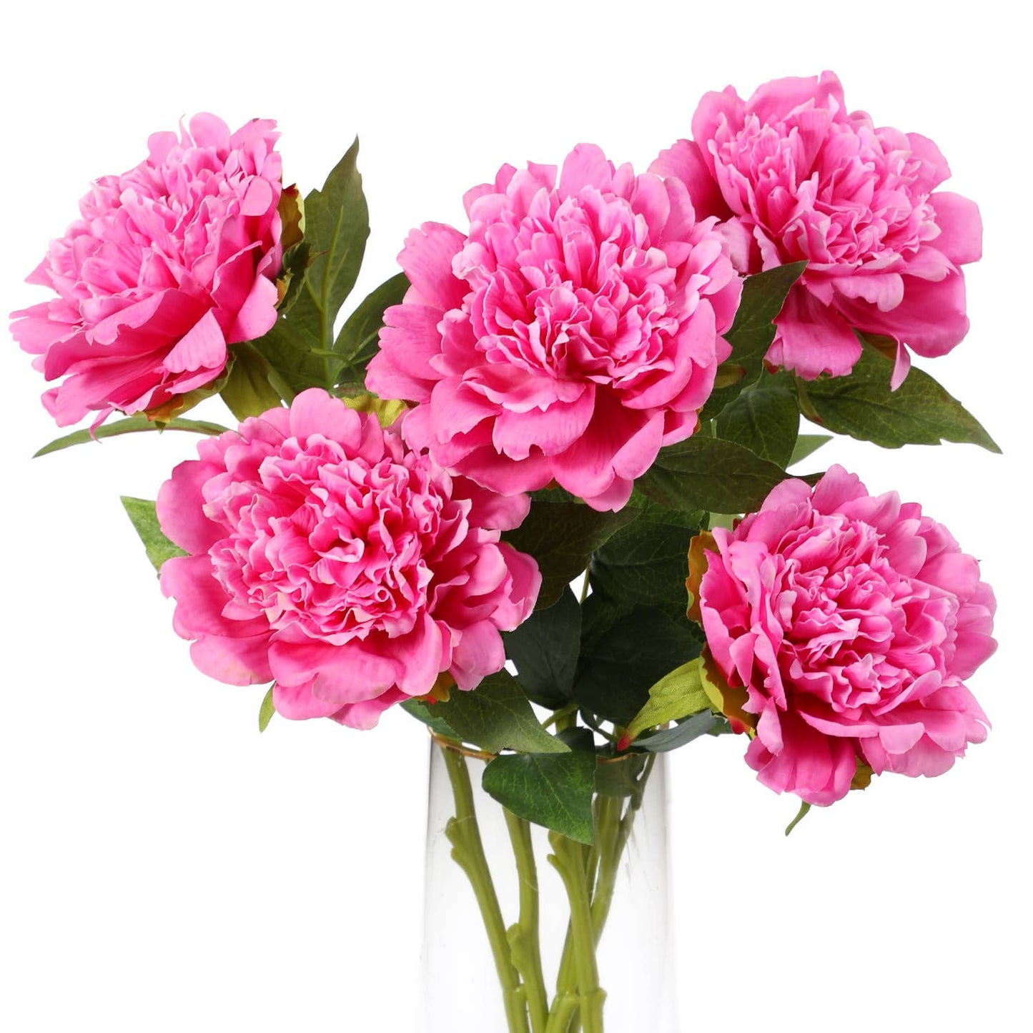 23.5"-Real Touch Moisturized Coating Peony Stem: Begonia Pink