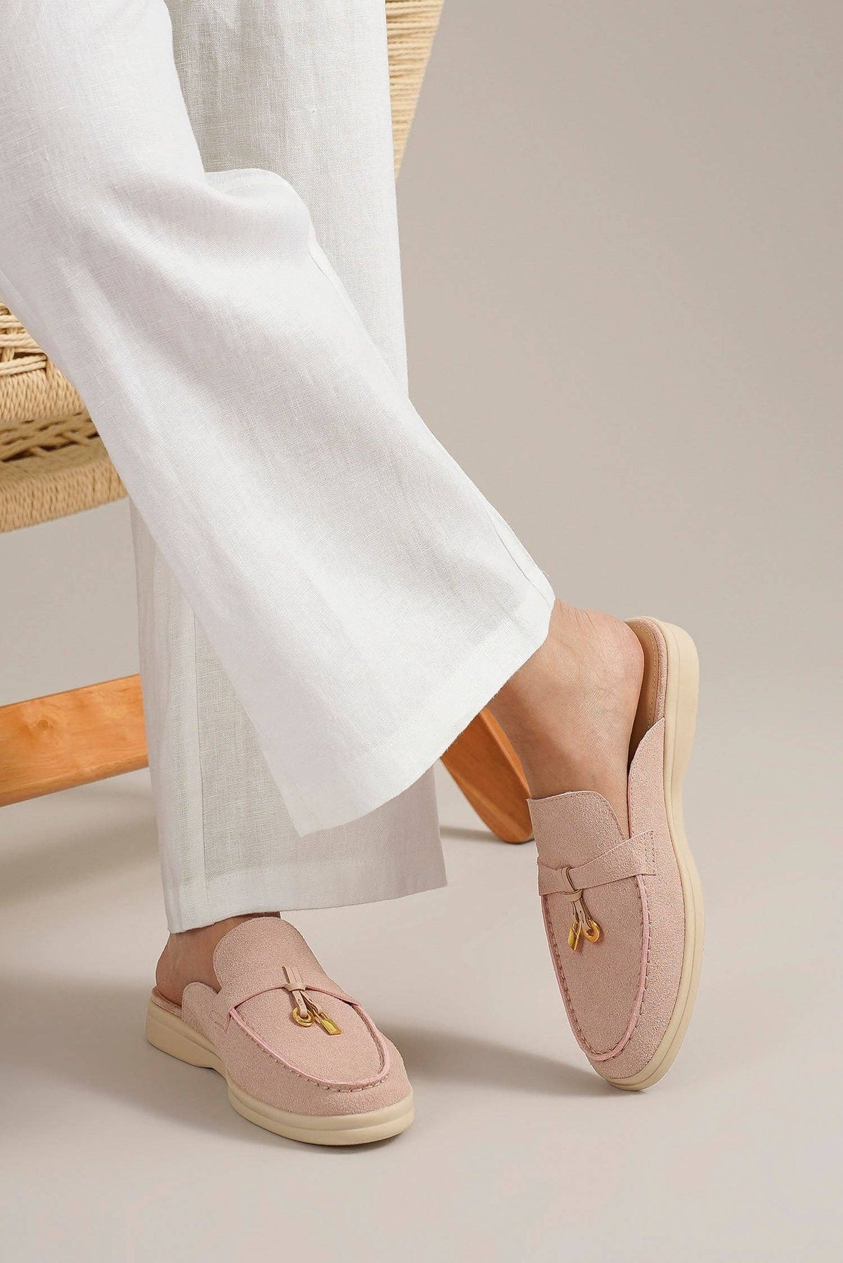 Pink Suede Loafer