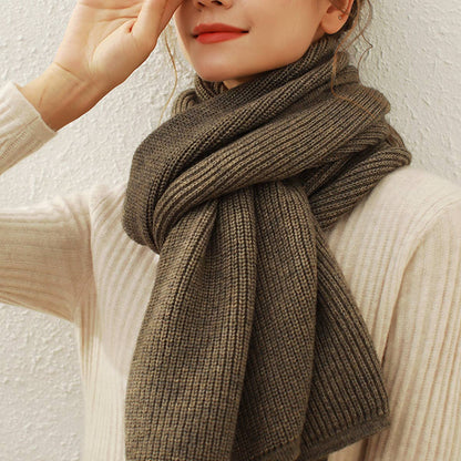 Solid Knit Faux Cashmere Scarf for Women_CWASC0334: Beige / (OS) 1