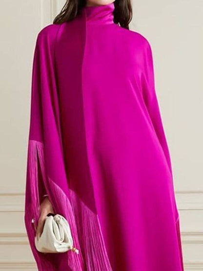 FUCHSIA FRINGE DRESS
