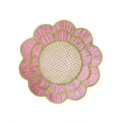 Scallop Placemats: Soft pink/Green