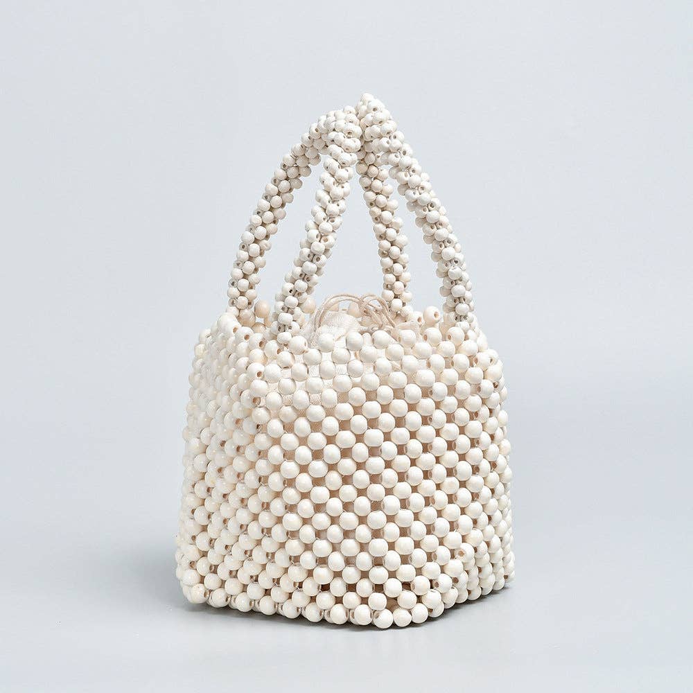 Ivory Beaded Handbag