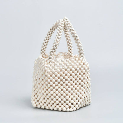 Ivory Beaded Handbag