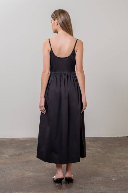 RIBBON MIDI DRESS