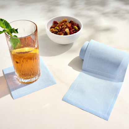 Light Blue Cocktail Napkin Roll