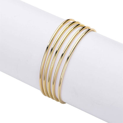 Gold 5-Piece Bangle Set