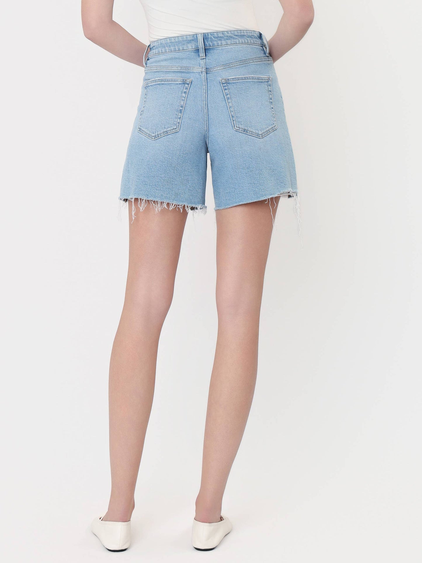 SUPER HIGH RISE DRAWSTRING MIDI SHORTS T7431: MORNING TRAIN / M