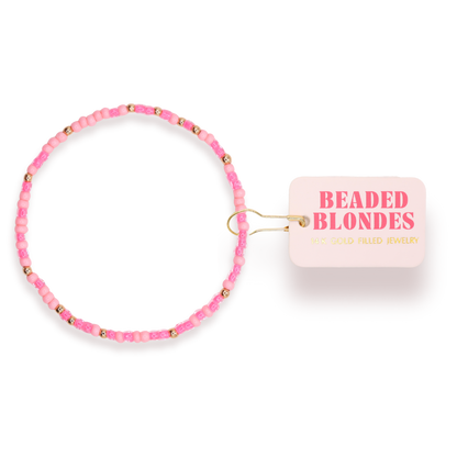 Hot Pink Sprinkle Bracelet: Petite