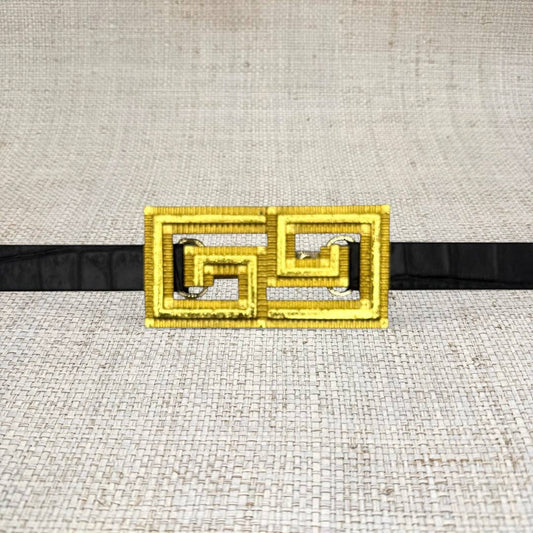 Gold Greek Key Belt Buckle