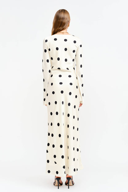 Cream Poka Dot Dress