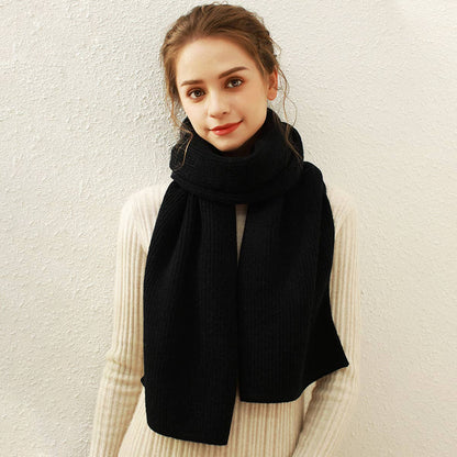 Solid Knit Faux Cashmere Scarf for Women_CWASC0334: Beige / (OS) 1