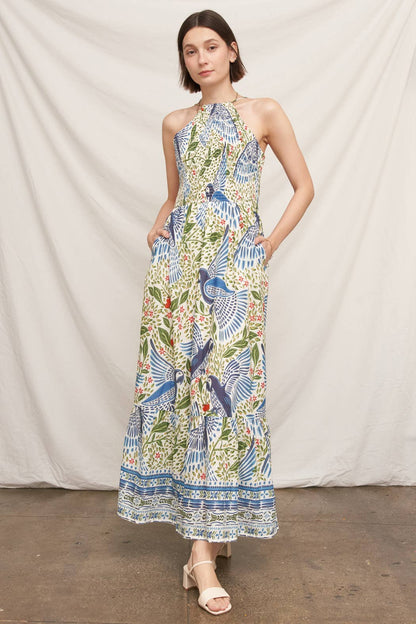 Smocked Blue Bird Dress