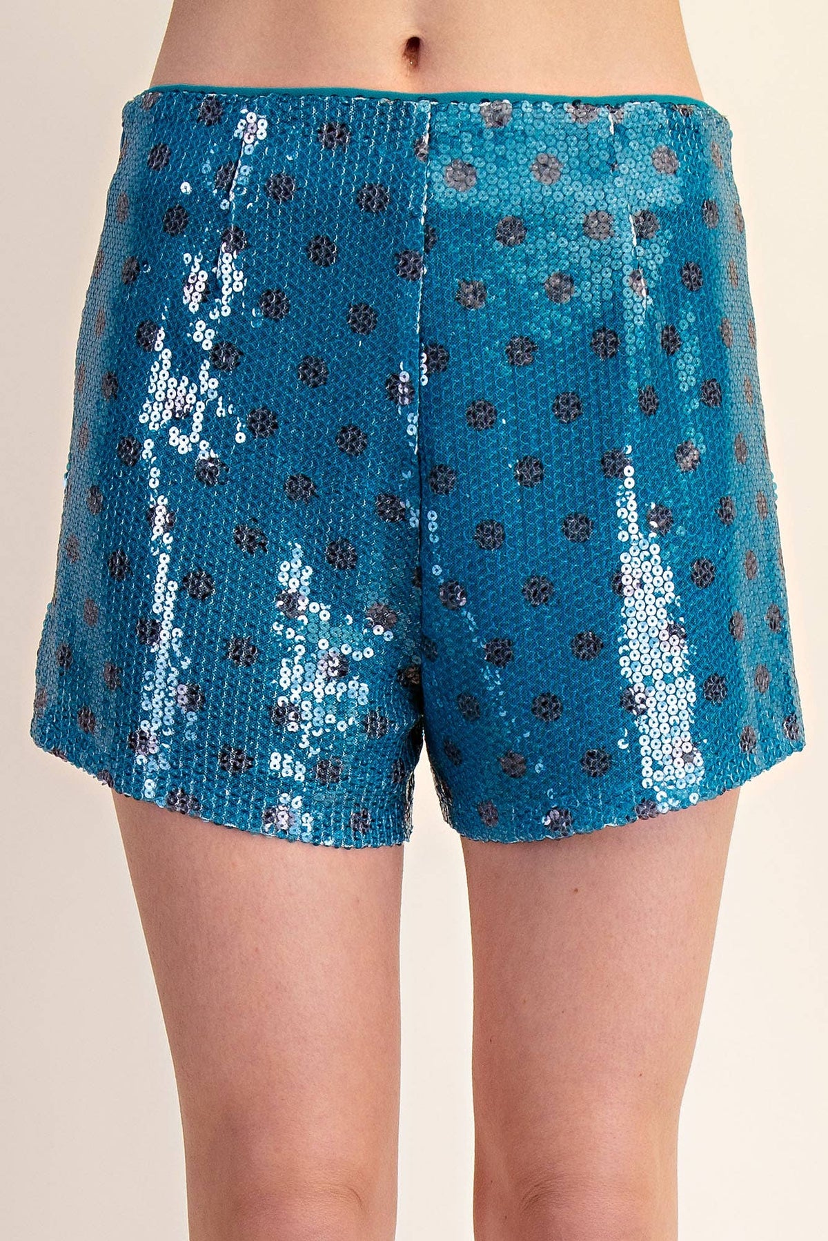 Sequins Polka Dot Mini Shorts