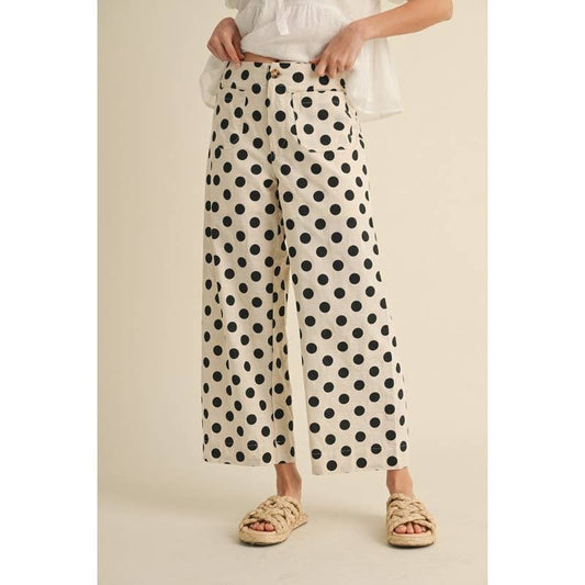 Polka Dot Wide Leg Pants