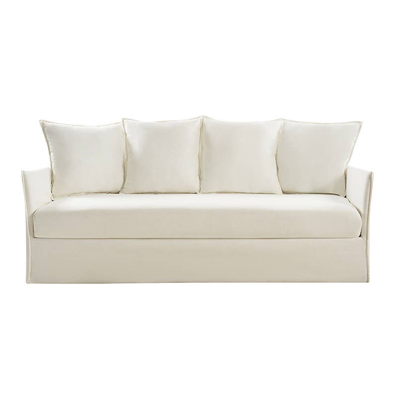Slipcovered Sofa: White