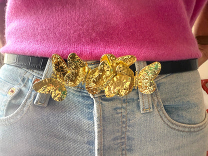 Gold Butterfly Belt Buckle