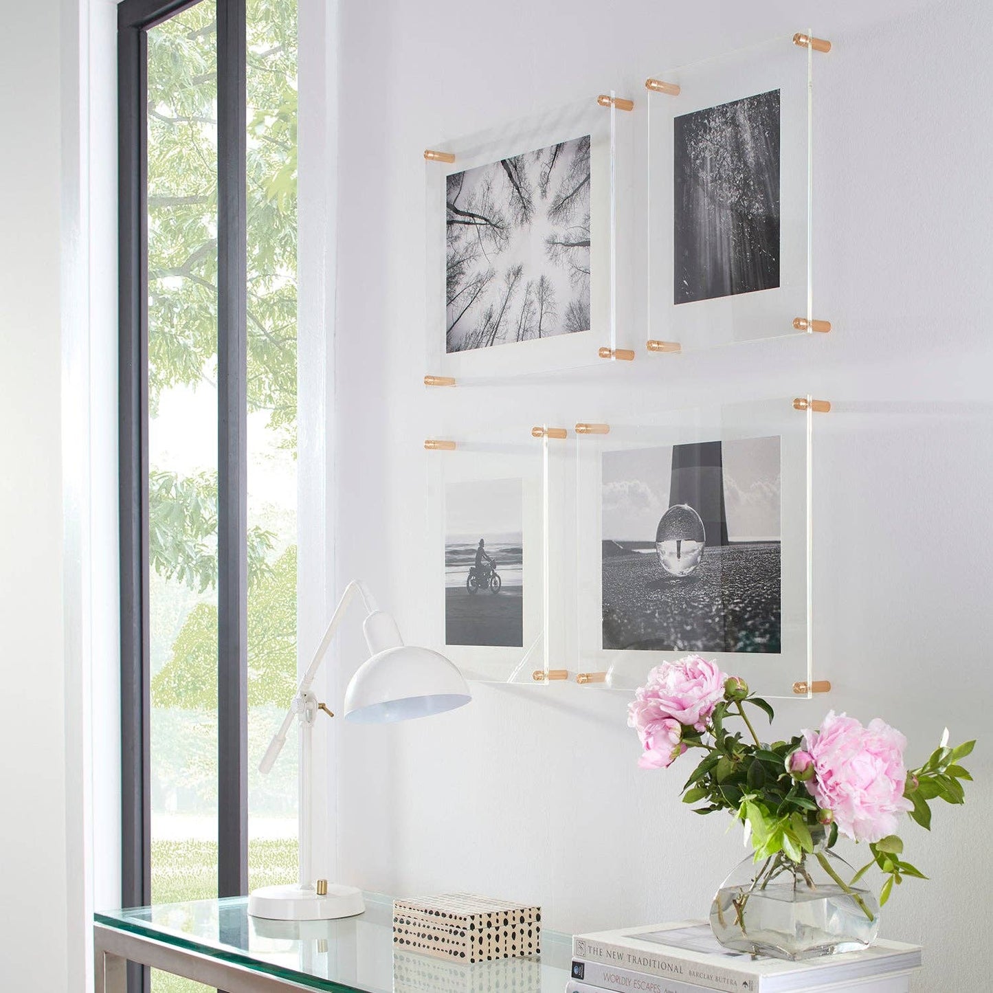 11x14" Modern UV-Grade Acrylic Floating Wall Frame: Gold