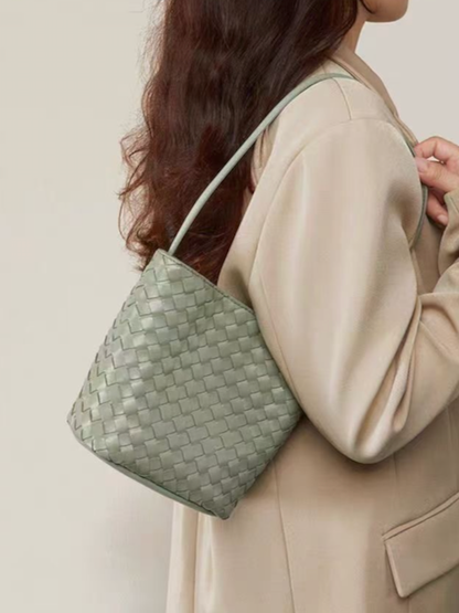 Sage Woven Shoulder Bag
