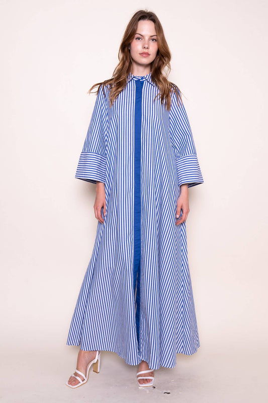 Navy Striped Caftan