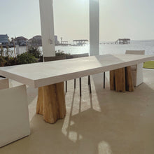 Load image into Gallery viewer, LOG OUTDOOR DINING TABLE

