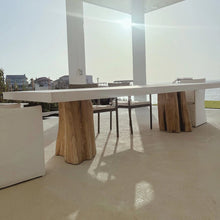 Load image into Gallery viewer, LOG OUTDOOR DINING TABLE
