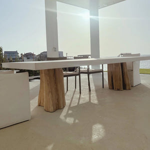 LOG OUTDOOR DINING TABLE