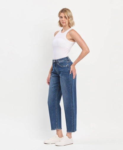 HIGH RISE BARREL JEANS