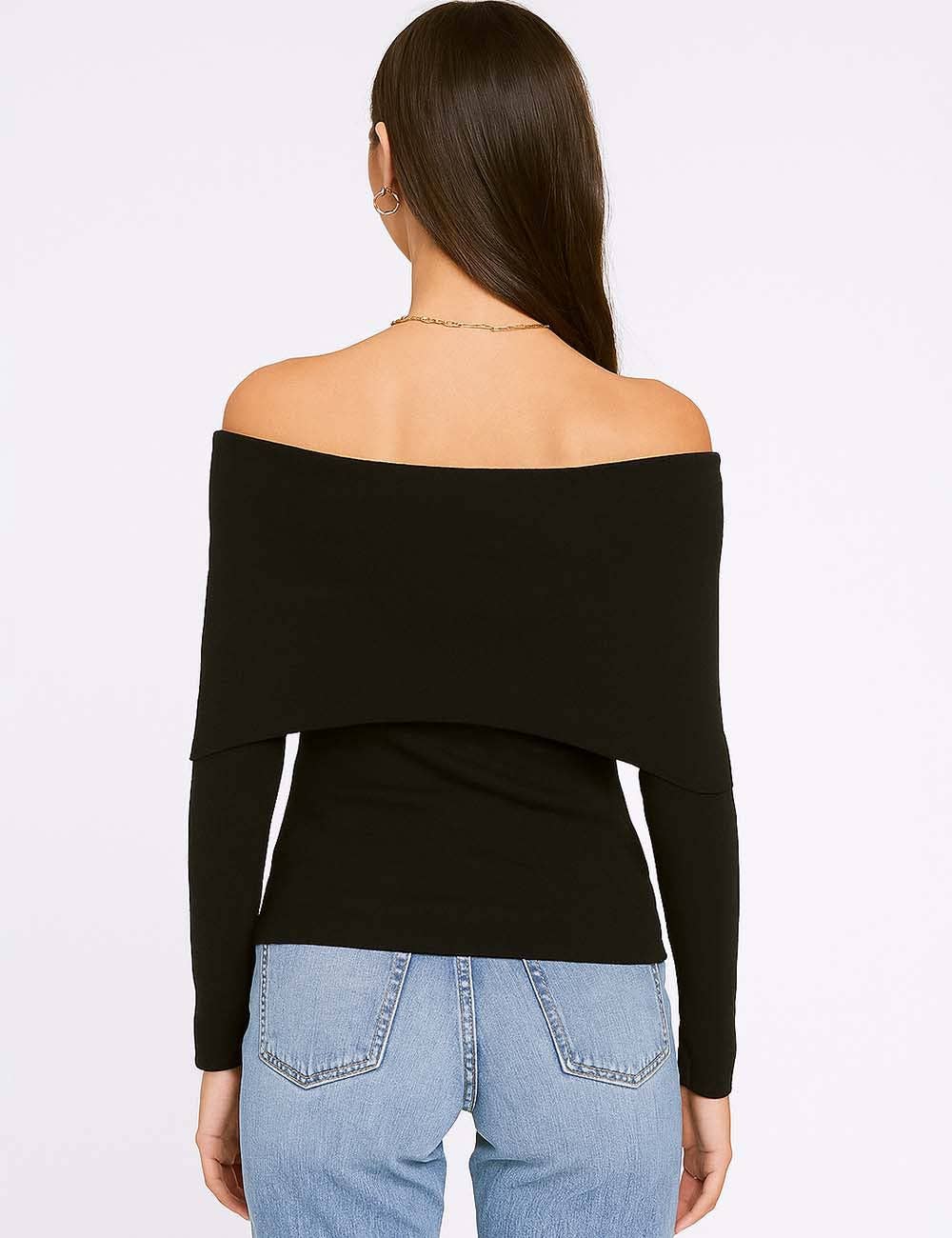 Black Off-Shoulder Top