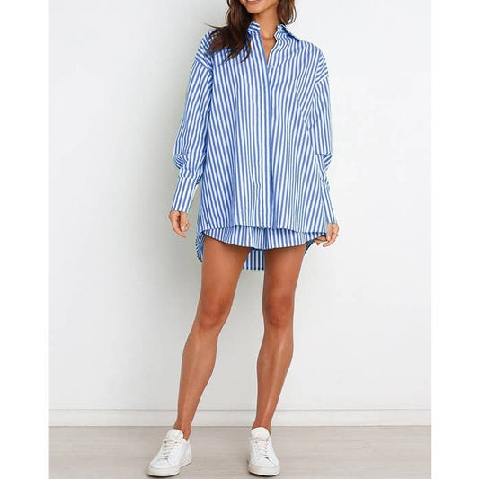 Blue & White Striped Set