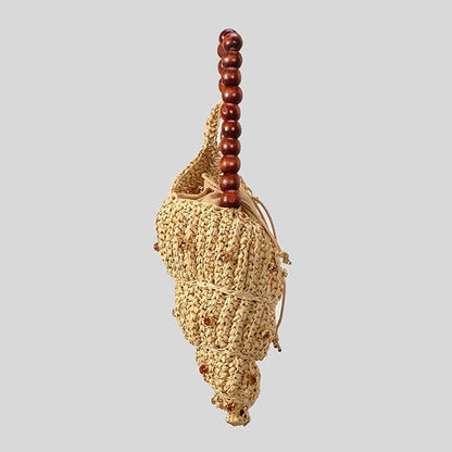 Raffia Seashell Mini Purse