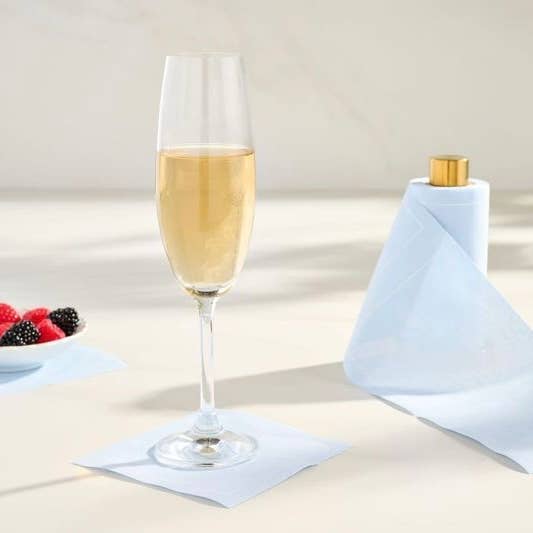 Light Blue Cocktail Napkin Roll