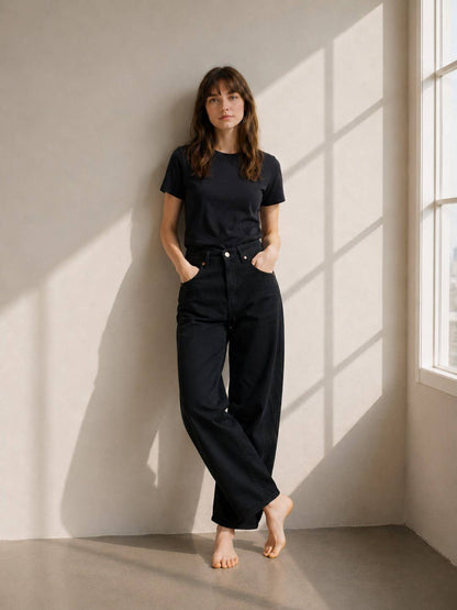 Black Barrel Jeans