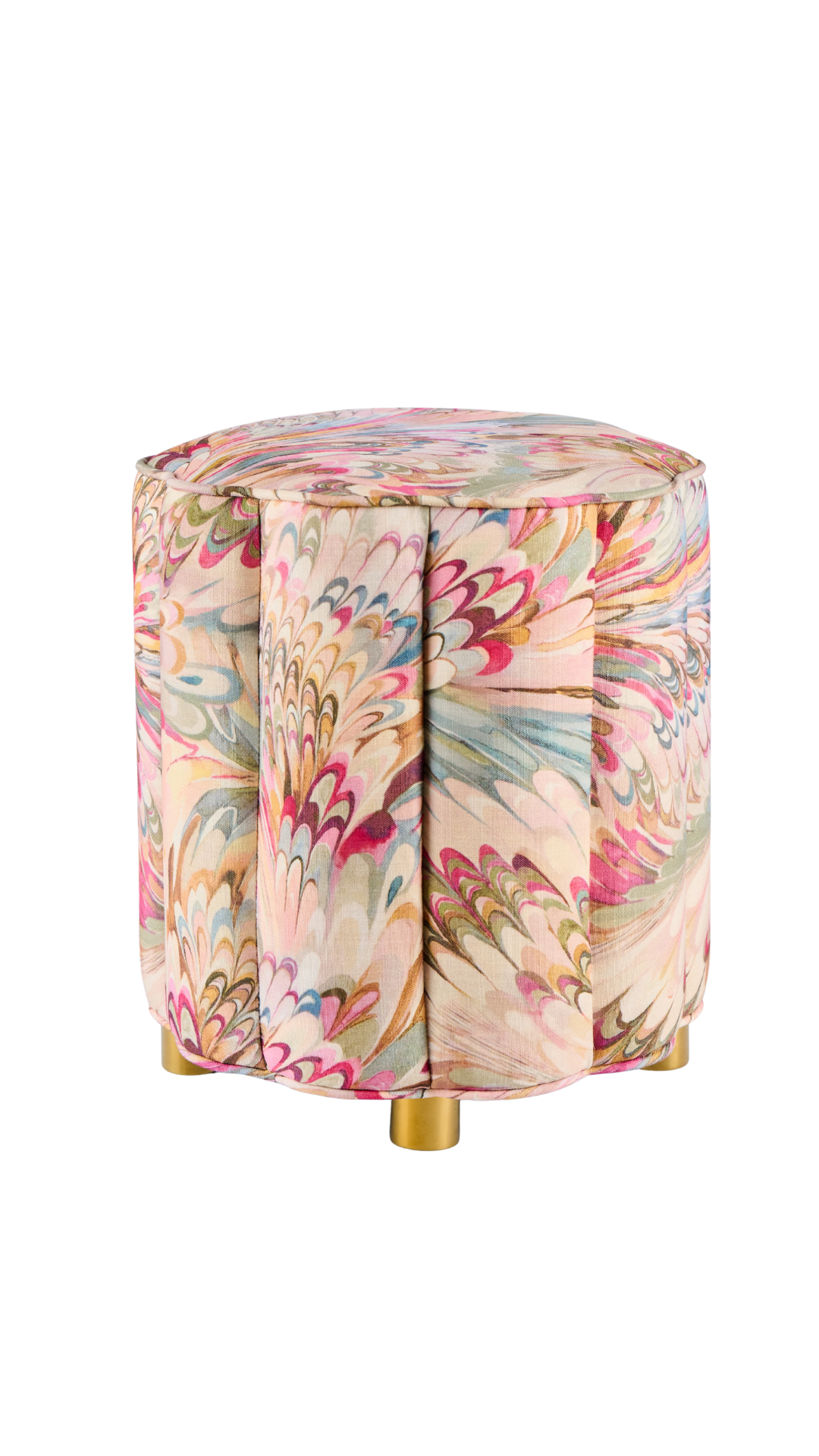 Pink Marble Ottoman