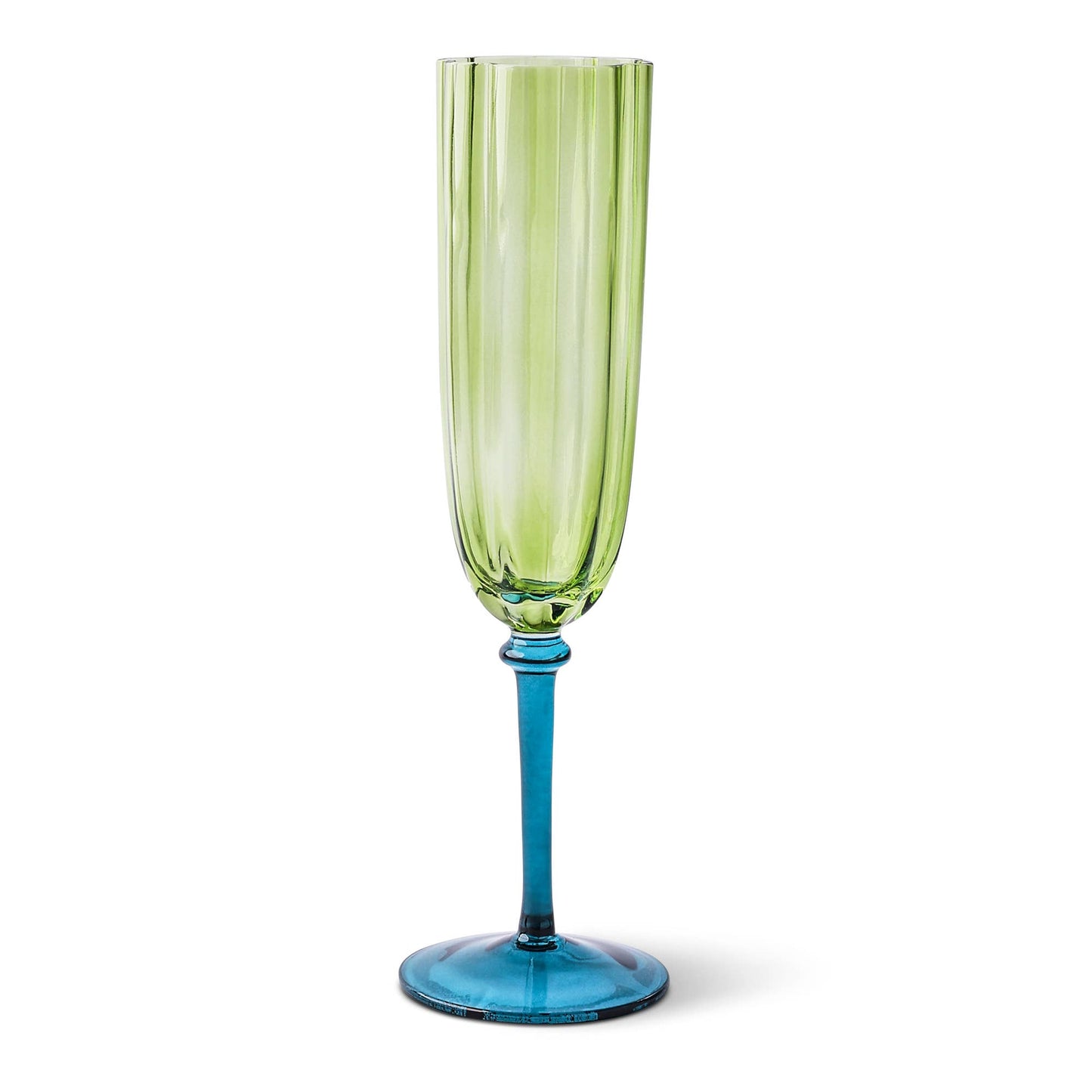 Green & Blue Champagne Glass