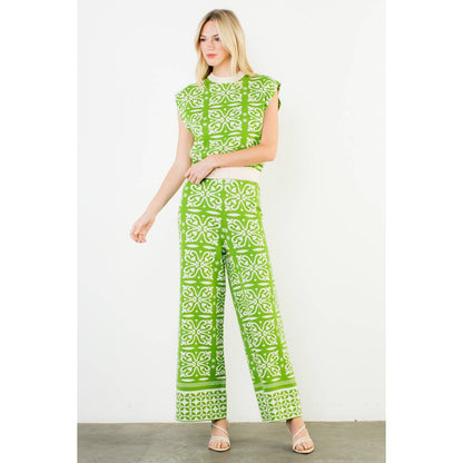 Green Sleeveless Knit Top