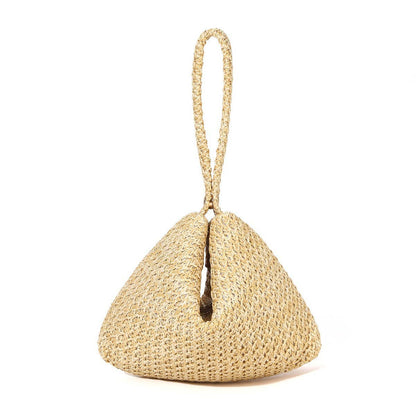 Mini Straw Studded Clutch