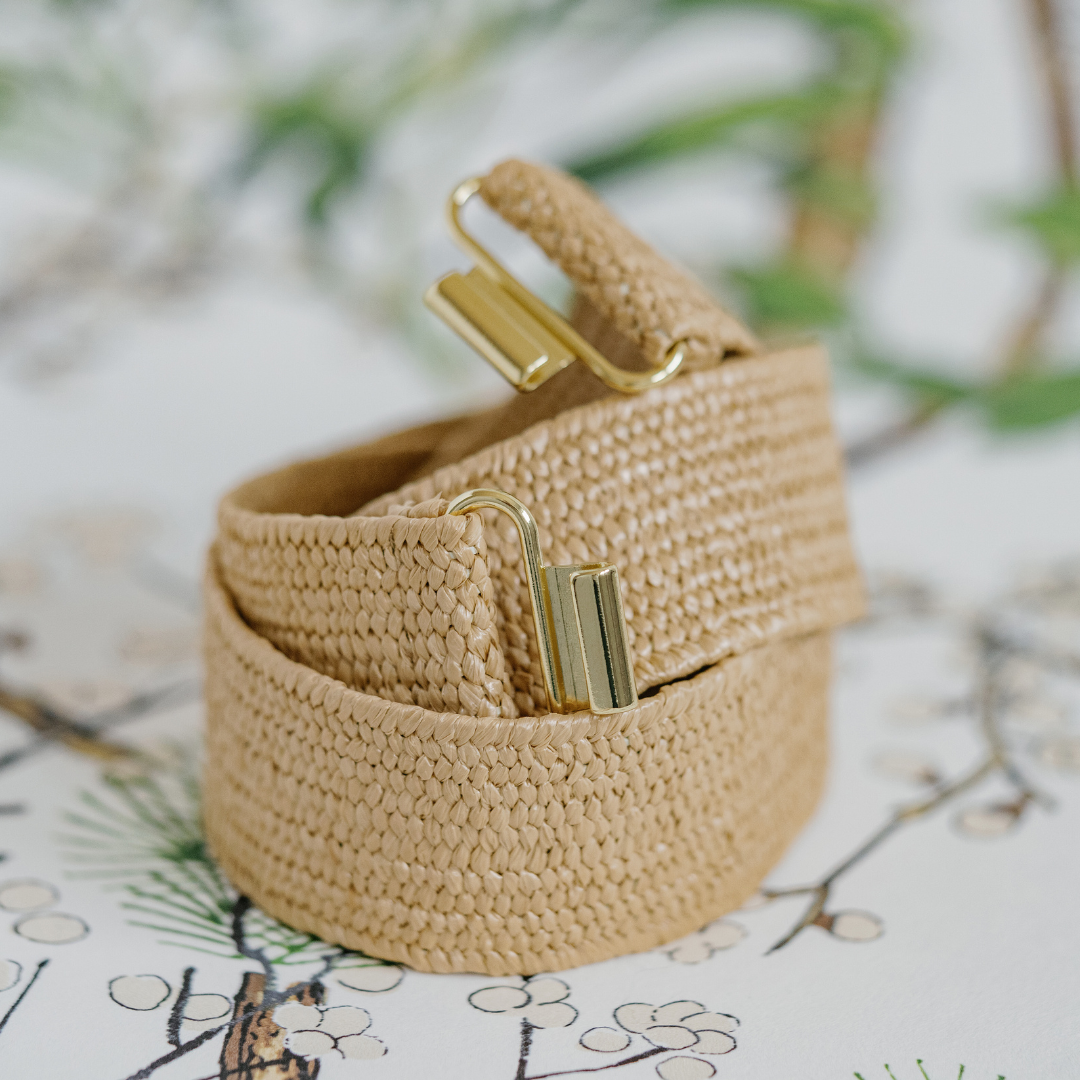 Dark Raffia Interchangeable Stretch Belt Band