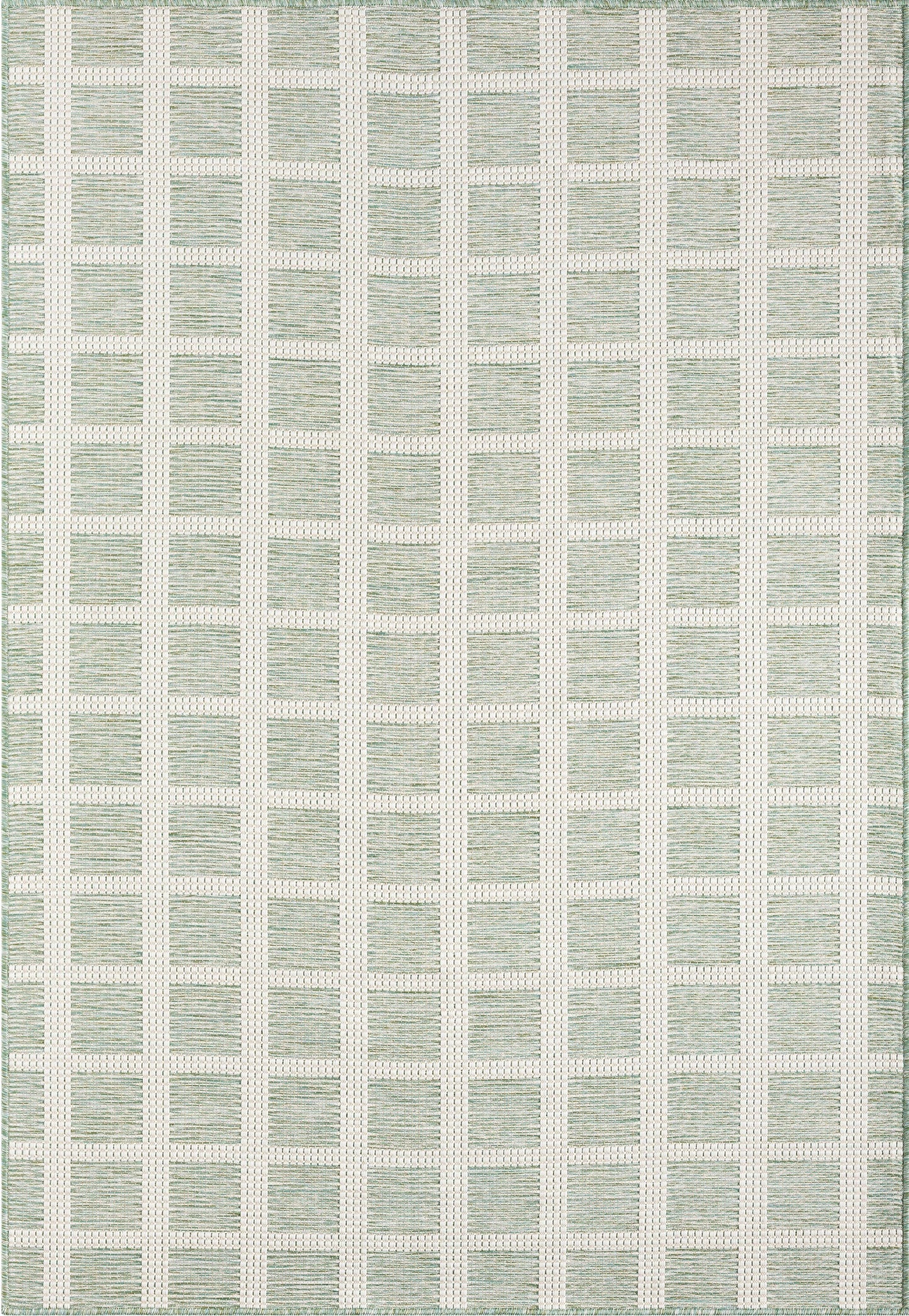Ocean Gridscape Green Indoor/Outdoor Area Rug: 7'9" x 10'2"